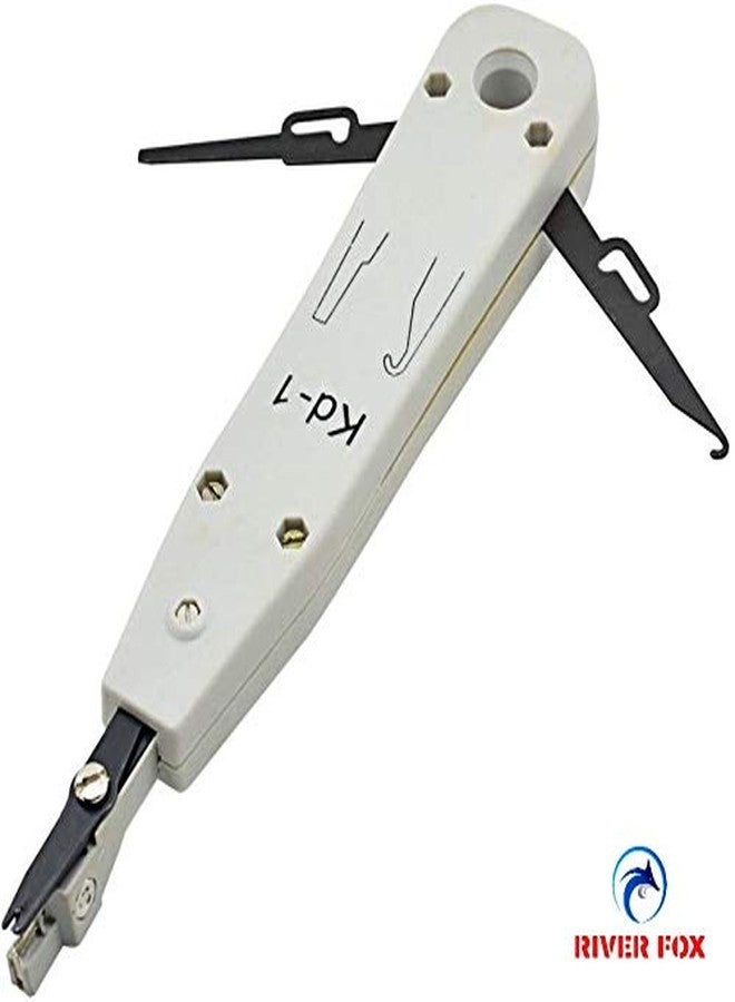 RIVER FOX Punch Down Tool for Network Cable CAT5E CAT6 RJ45 RJ11 - Low-Impact Punch, Cushioned Grip, Durable Construction, Precision Cutting, High-Speed Installation - Image 2